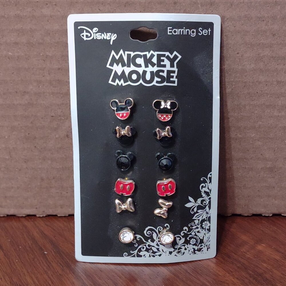 Disney Mickey And Minnie Mouse Hot Topic Earring Set, New Never Worn